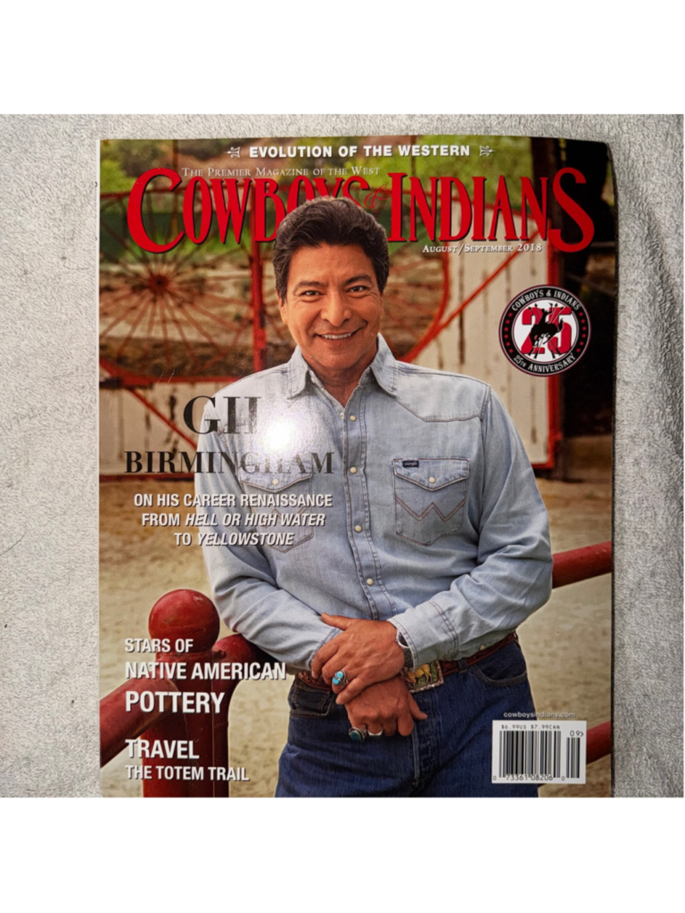 EUC Cowboys & Indians Magazine Aug/Sep 2018 Features Gil Birmingham Cover 144 pg